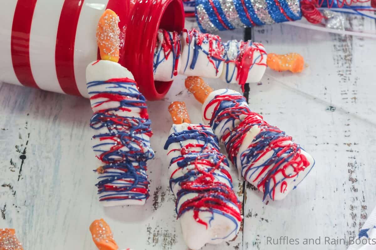 july 4th marshmallow firecrackers