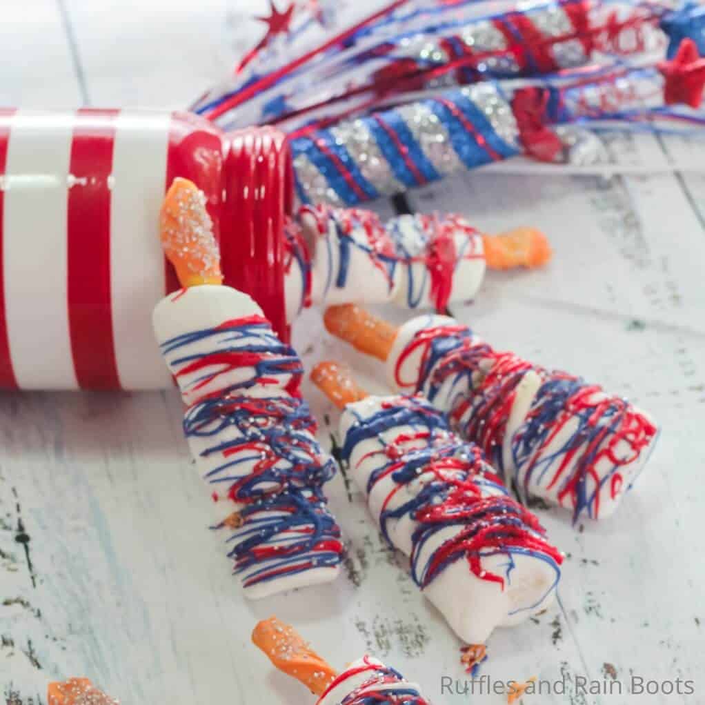 patriotic marshmallow firecrackers