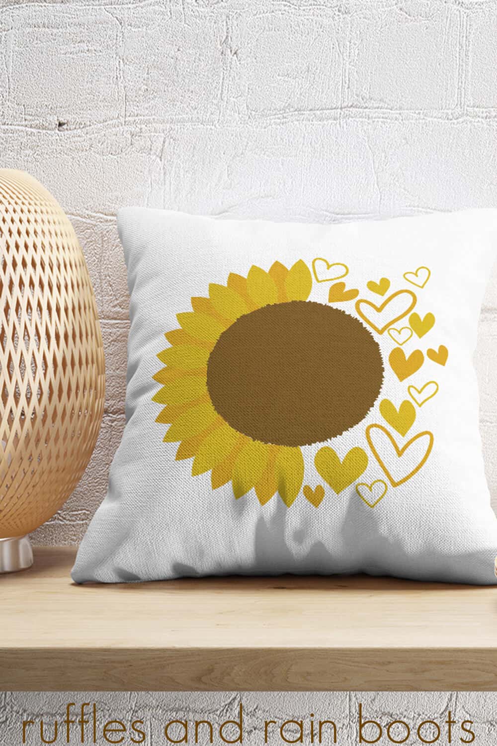 Heart Sunflower SVG summer cricut silhouette cut file V