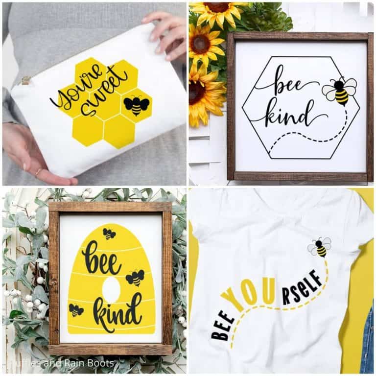 photo collage of bee clip art bundle