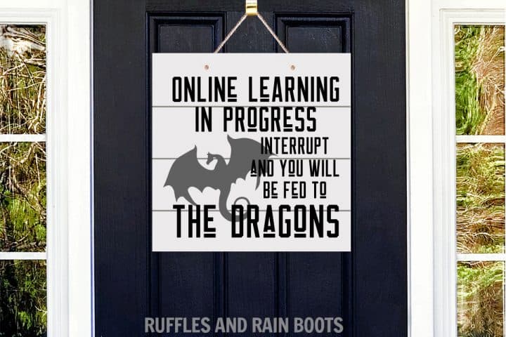 Fun Elearning Door Sign These Online Learning SVG Sets for Cricut or Silhouette are Perfect!