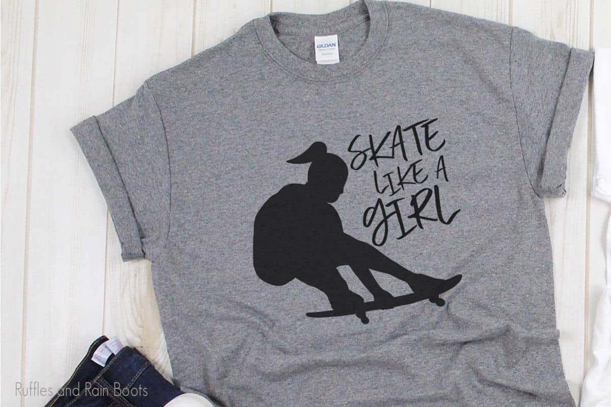 Skate Like a Girl Skateboard SVG