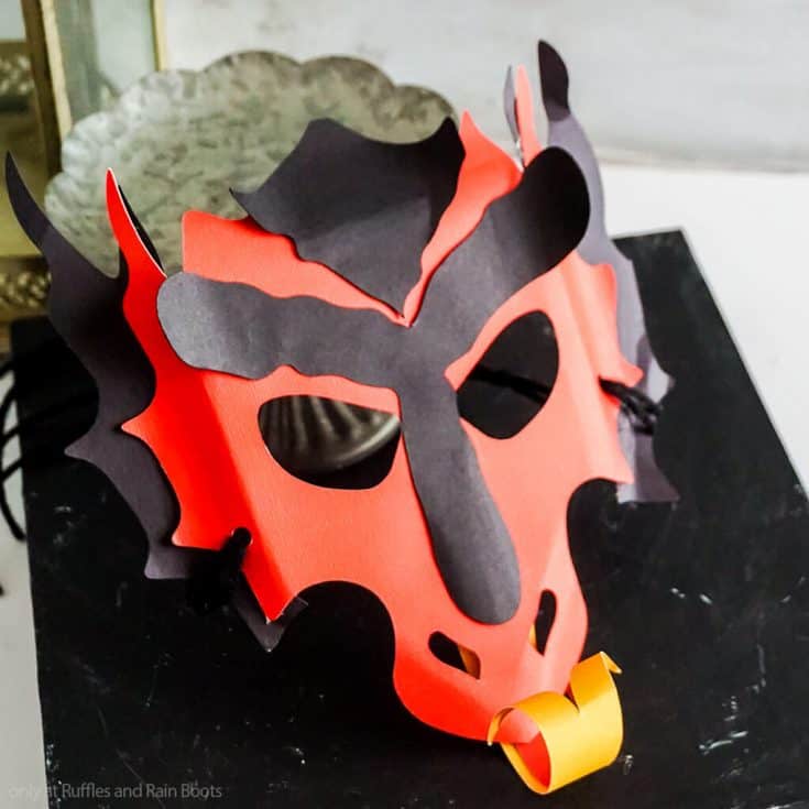 simple paper dragon mask kids craft