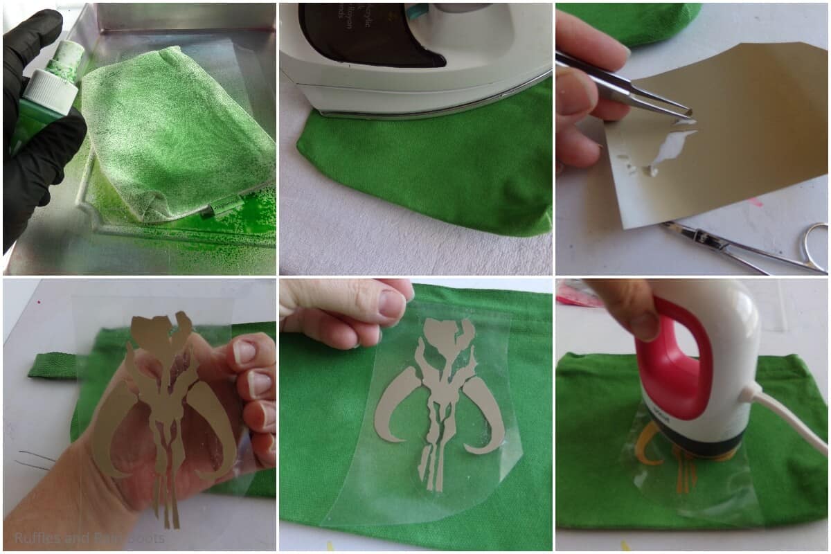 photo collage tutorial of how to make a diy disney makeup bag