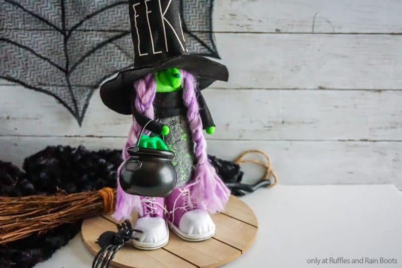DIY No-Sew Witch Gnome - Ruffles and Rain Boots