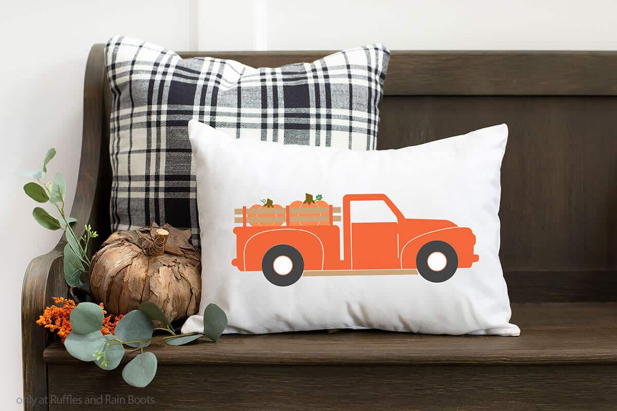 Fall sales truck pillow