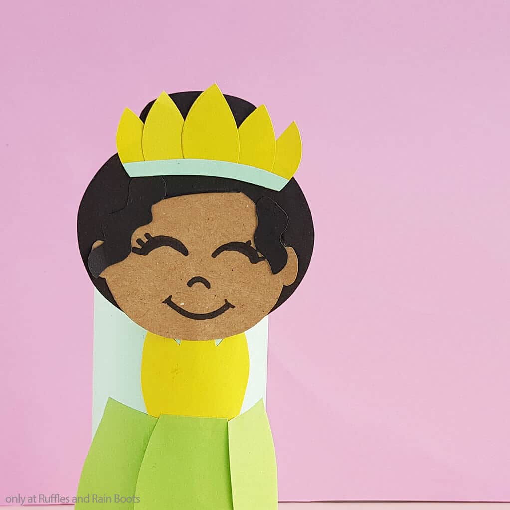 princess tiana cardboard tube craft