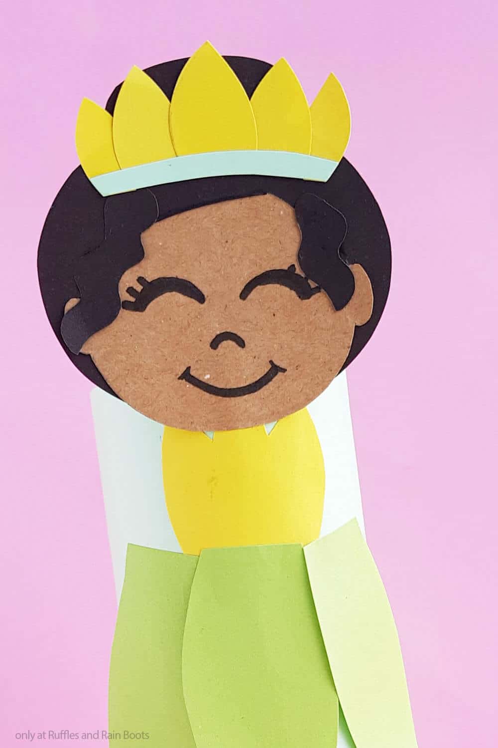 disney kids craft from paper for princess tiana