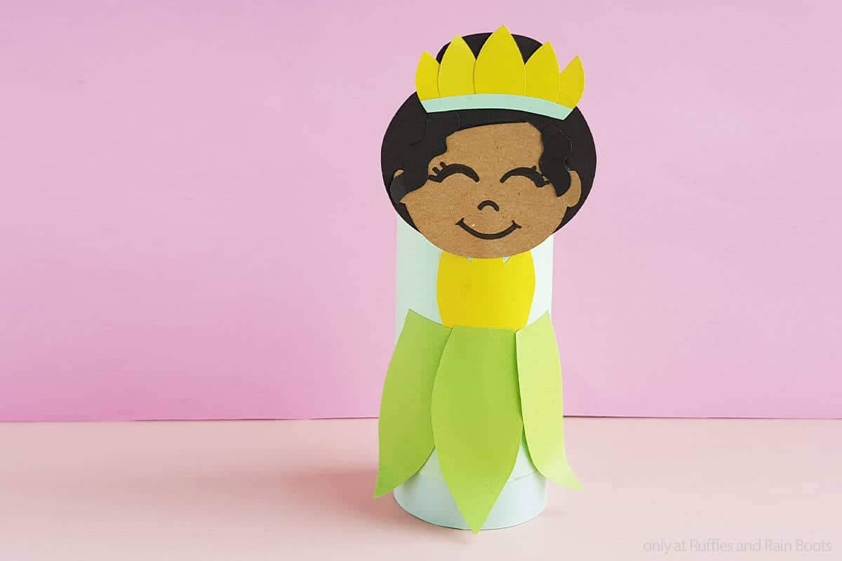 princess tiana kids craft from paper
