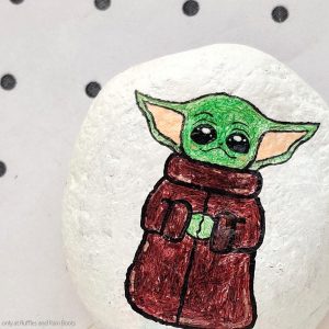 easy diy baby yoda craft painted rock