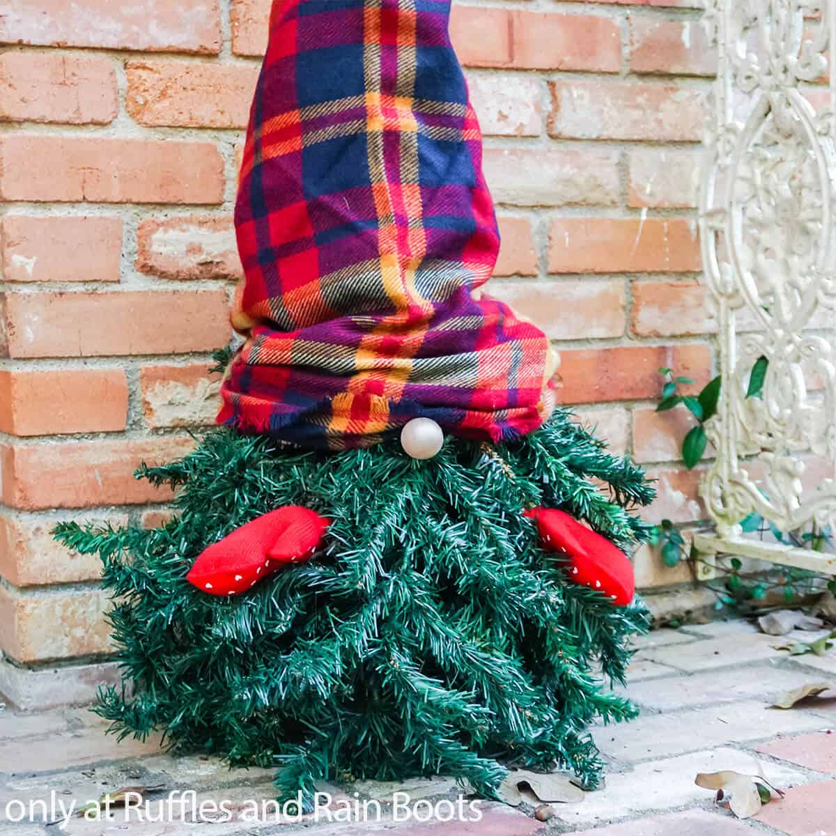 easy diy gnome from a christmas tree