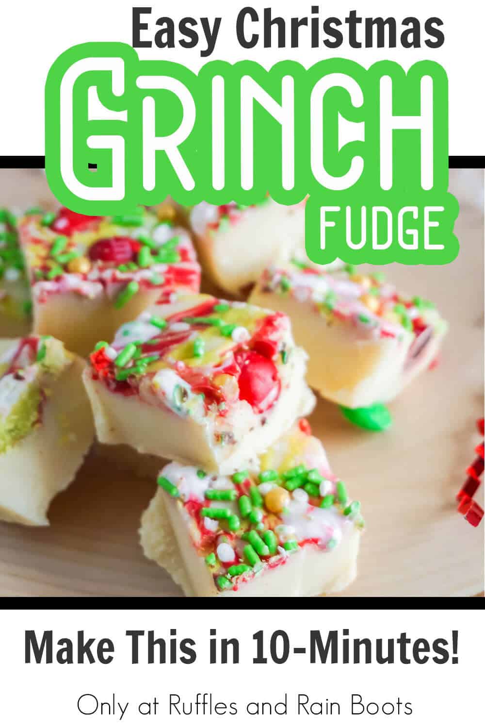 Easy Grinch Fudge Recipe - Far From Normal