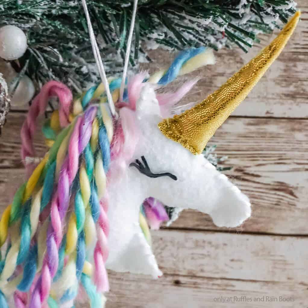 unicorn christmas ornament craft