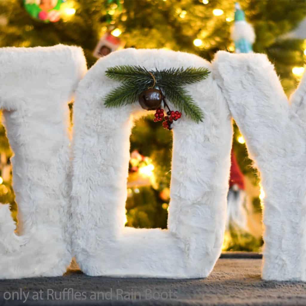 diy giant fur letters