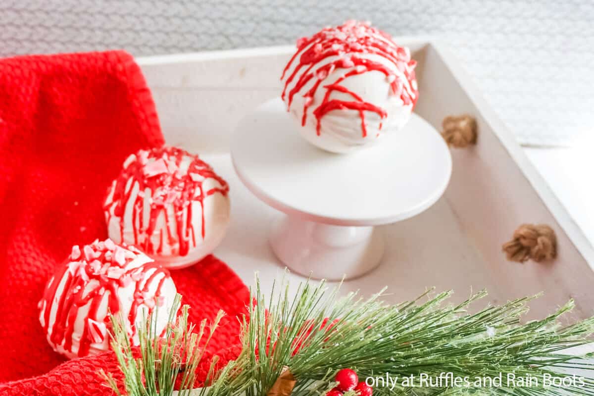 peppermint flavored hot chocolate bombs
