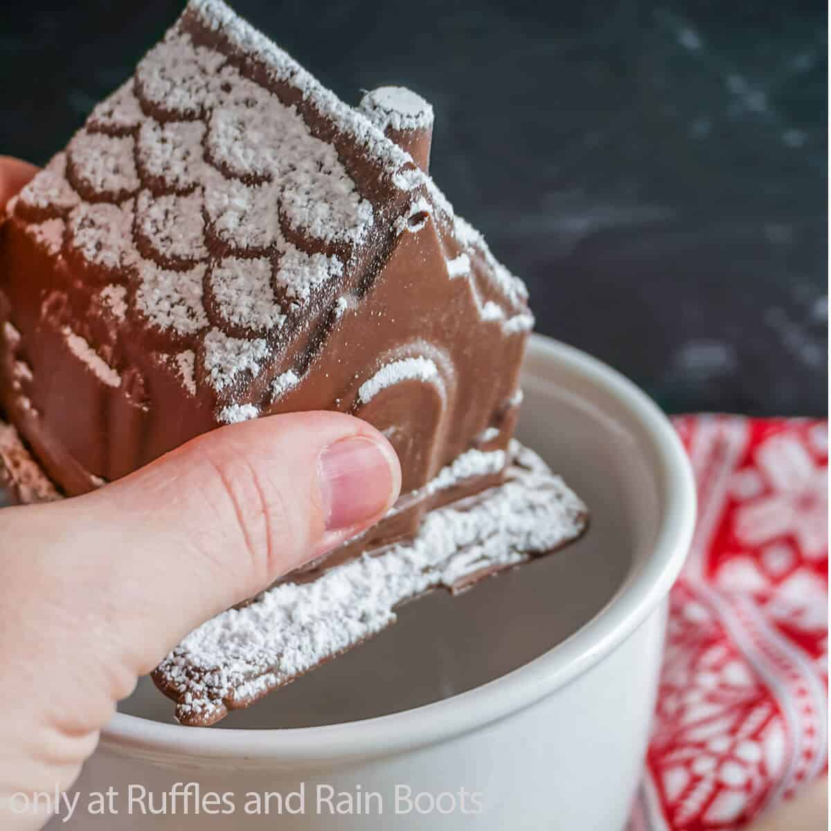 3D Gingerbread House Hot Cocoa Bombs Recipe