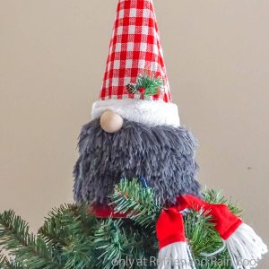 This Dollar Tree Gnome Tree Topper Is SUPER Fast and Very Cute!