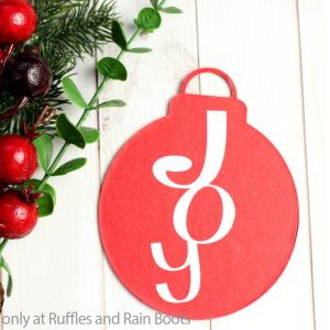 Make This Easy Joy Christmas Ornament Cricut Craft