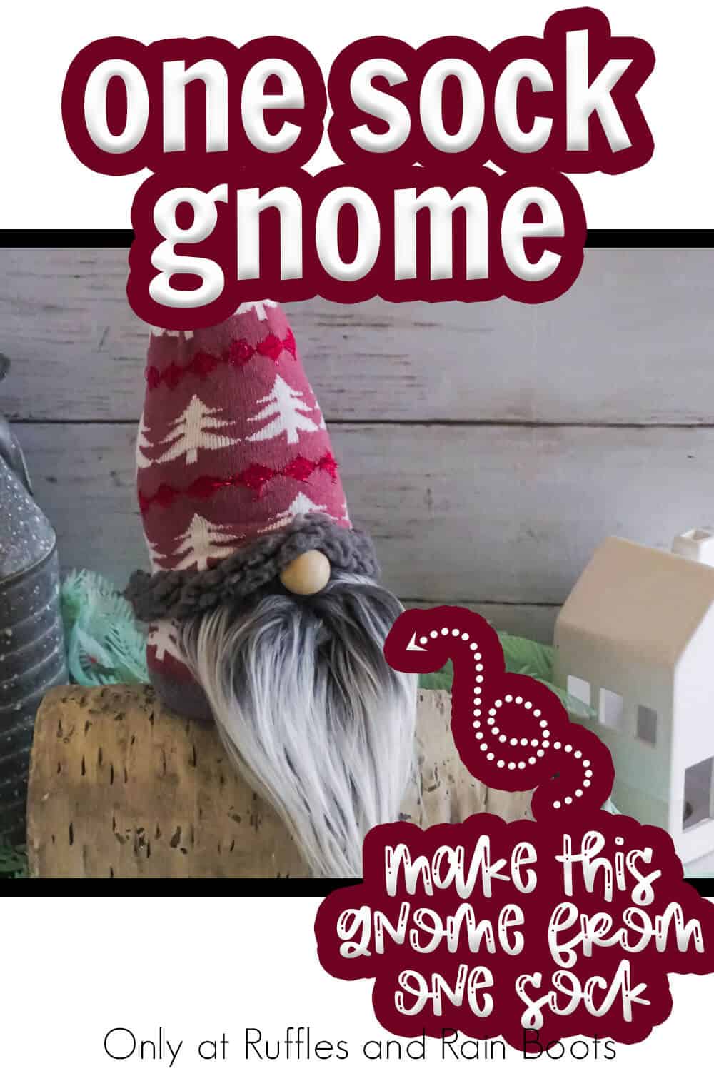 diy gnome you can make fast with text which reads one sock gnome make this gnome from one sock