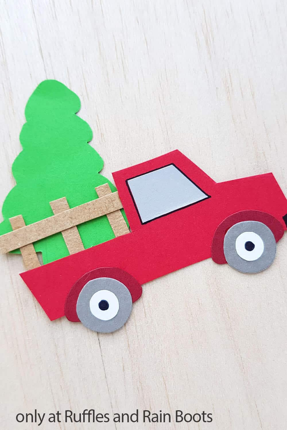kids diy farm truck made of paper