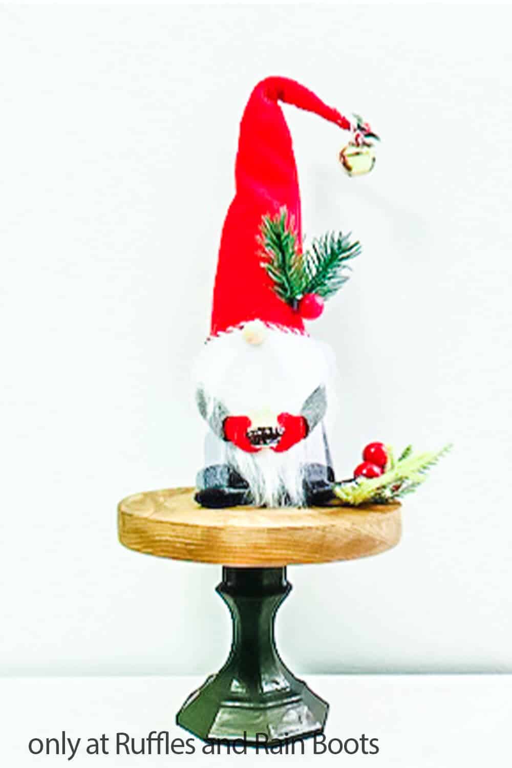 diy dollar store craft farmhouse stand for gnomes