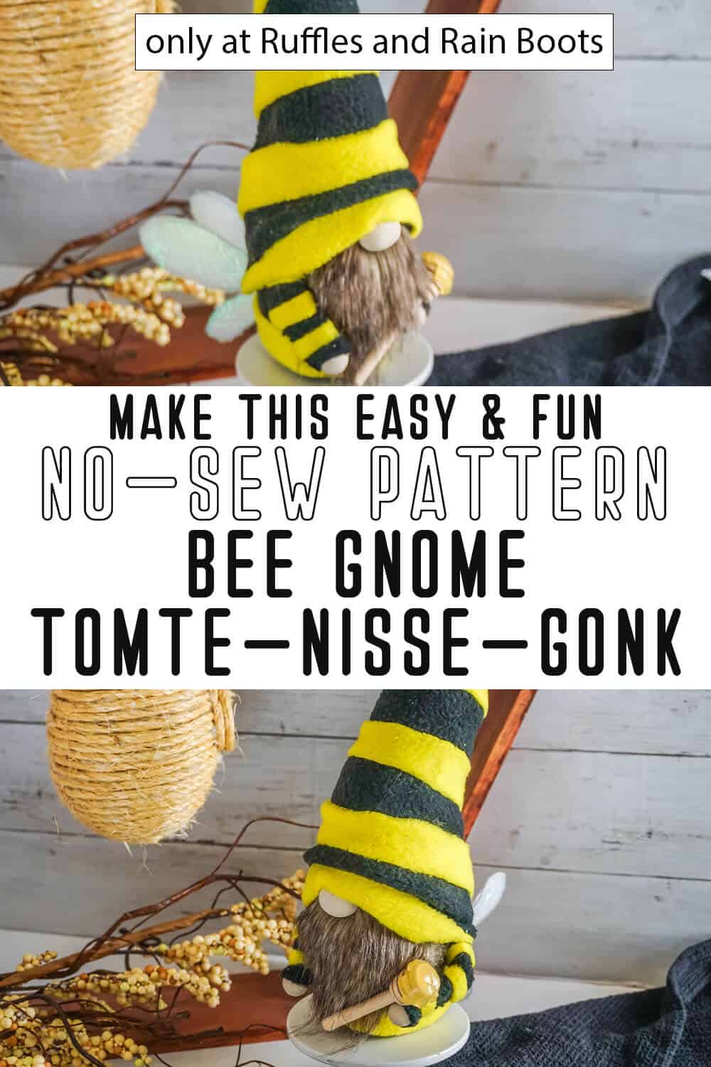 This Adorable Bee No-Sew Gnome Pattern is So Fun and Has DIY Wings!