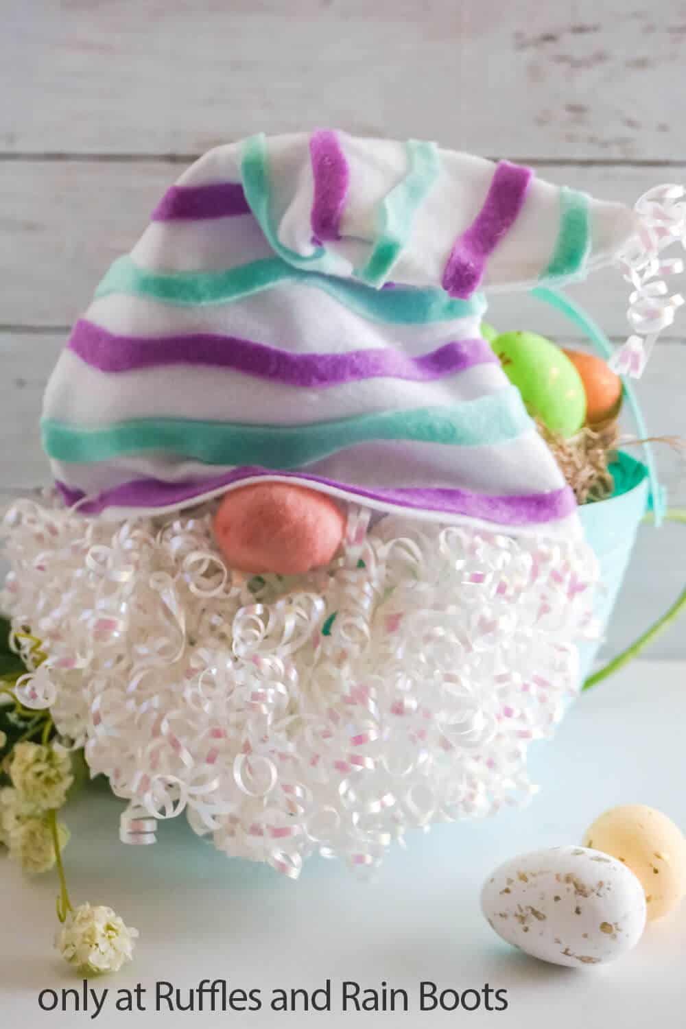 easter egg basket gnome craft