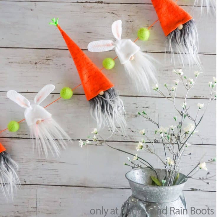 easter gnome garland diy easter gnome
