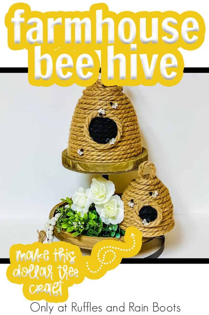 Make The Cutest Beehive Decor (Dollar Tree Craft) - Our Crafty Mom