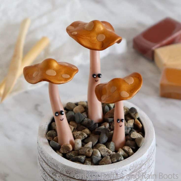 diy polymer clay mushrooms