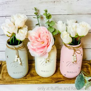 These Chalk Painted Pastel Mason Jars are Perfect Mother’s Day Gift Packaging!