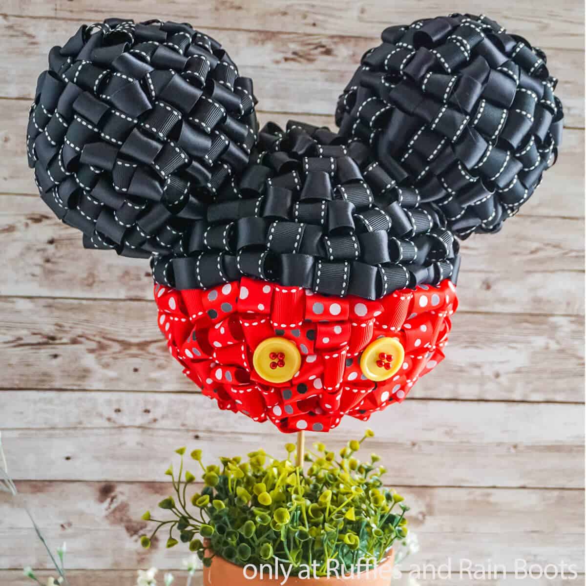 mickey topiary diy disney craft