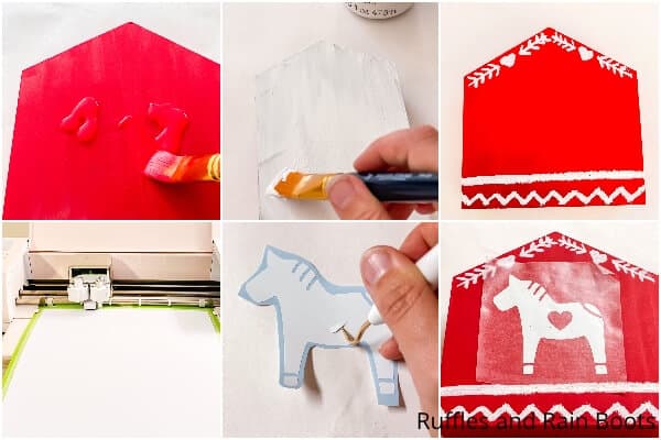 photo collage tutorial of how to make a diy scandinavian house