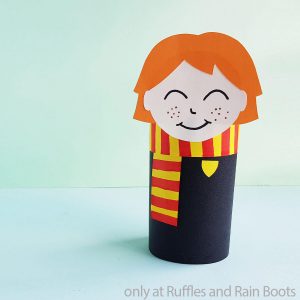 This Ron Weasley Paper Roll Doll is a Quick Harry Potter Craft
