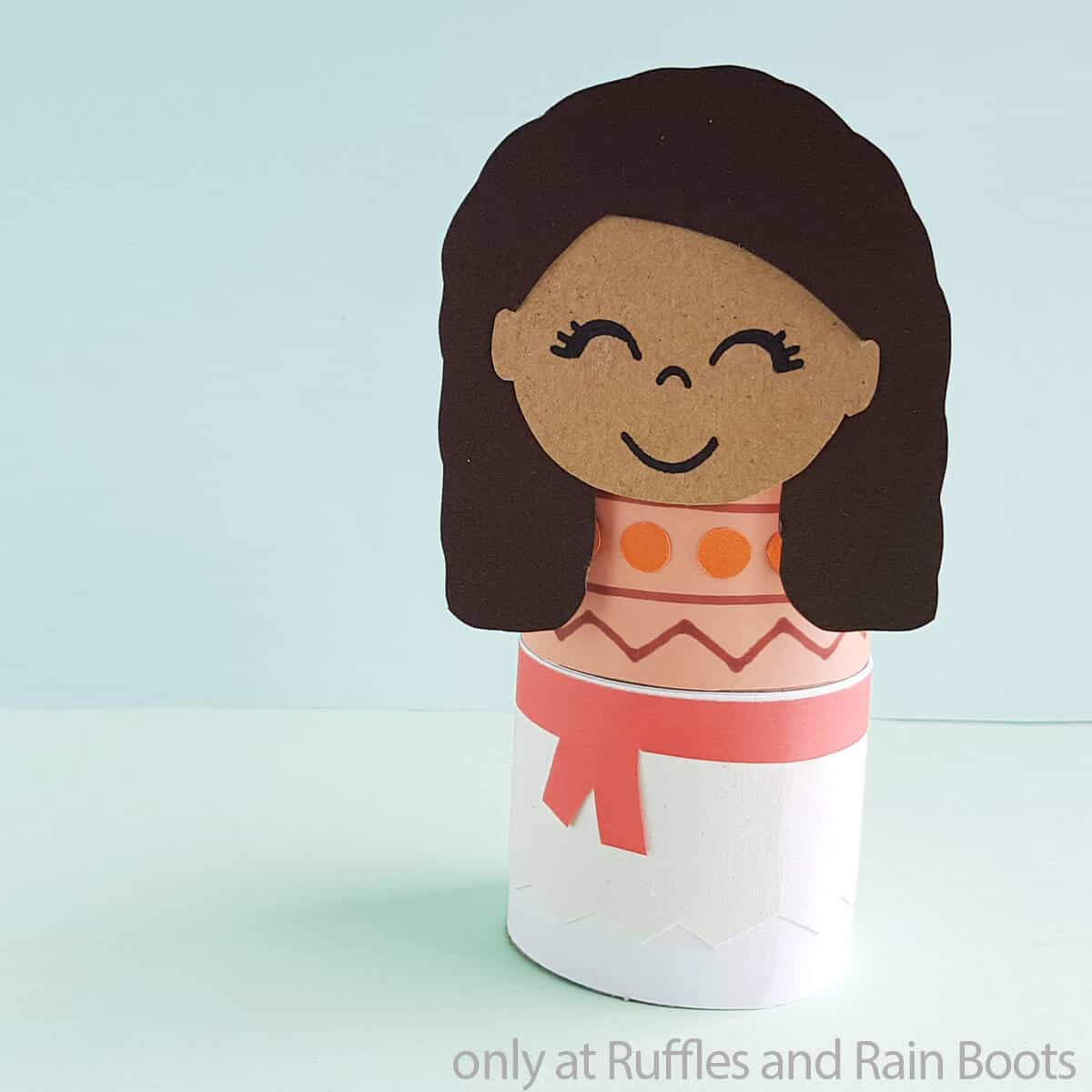 moana paper roll doll disney paper craft for kids