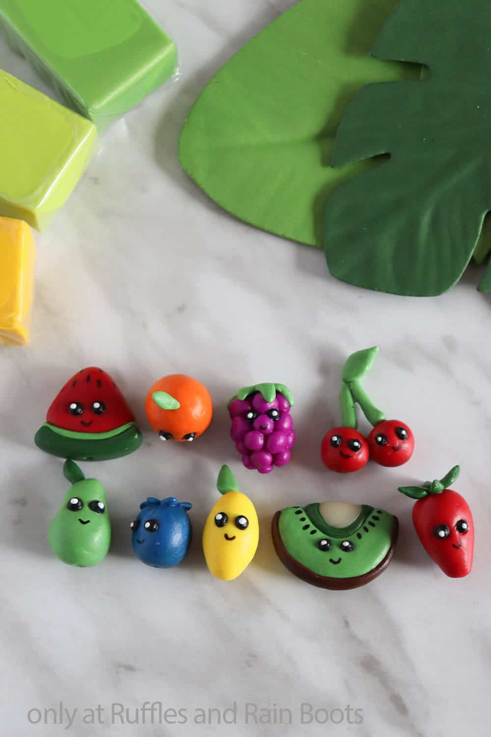 polymer clay fruit craft for teens