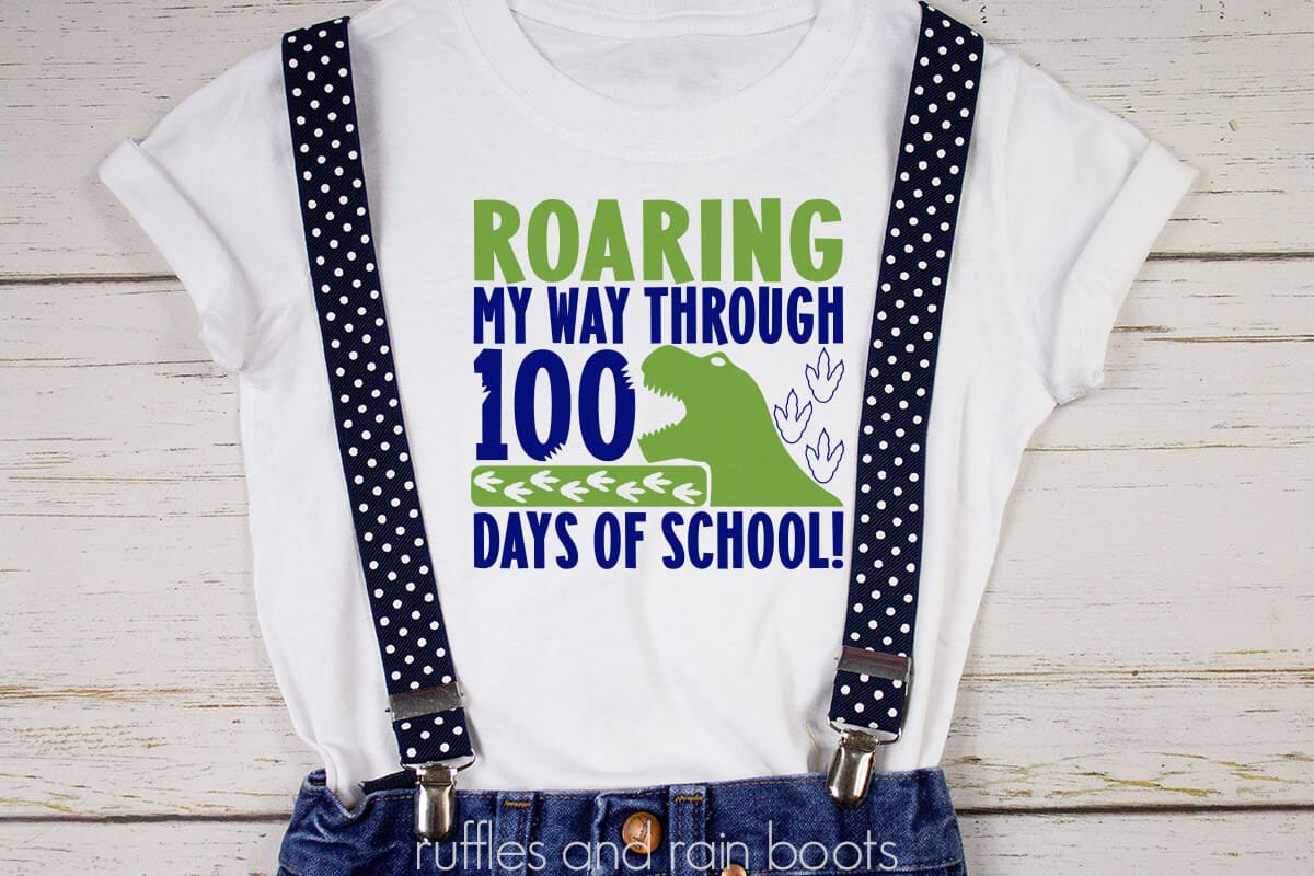 100 days Roaring My Way Through 100 Days of School Dinosaur Dino T Rex 