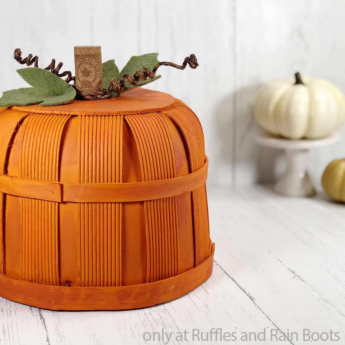 basket pumpkin dollar tree craft