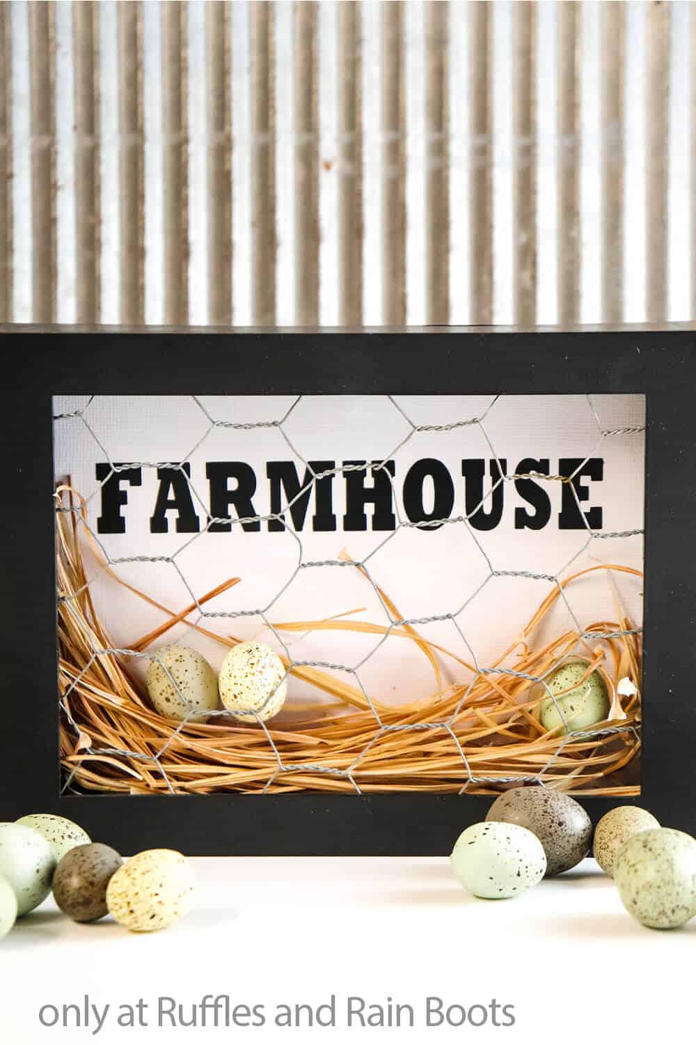 diy farmhouse tiered tray filler cricut craft shadow box
