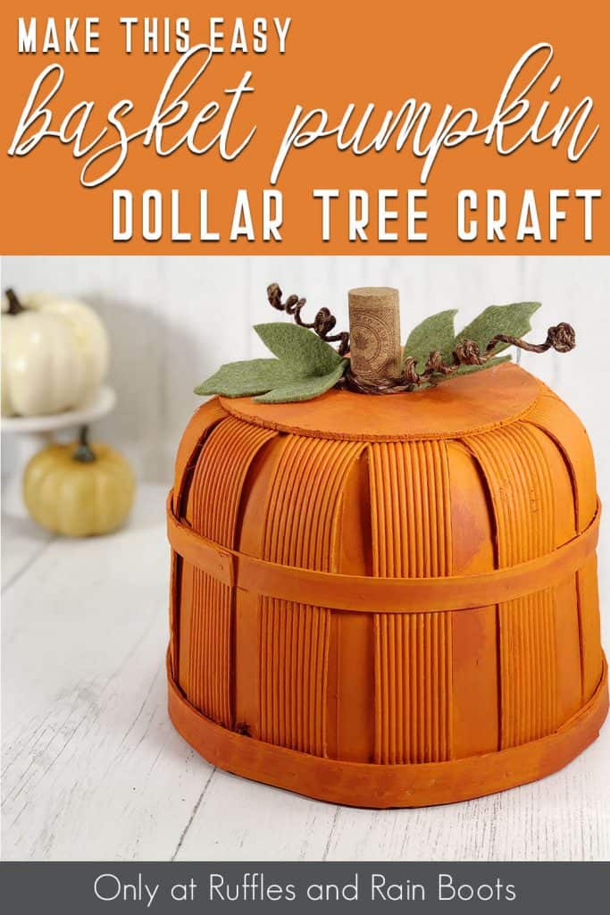 Fall Dollar Tree Basket Pumpkin Diy