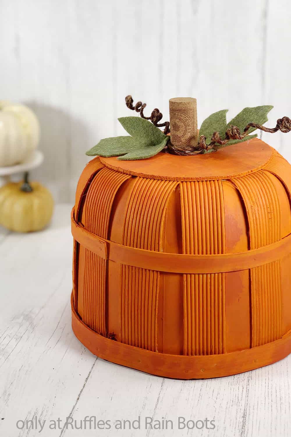 fall craft pumpkin from dollar tree supplies