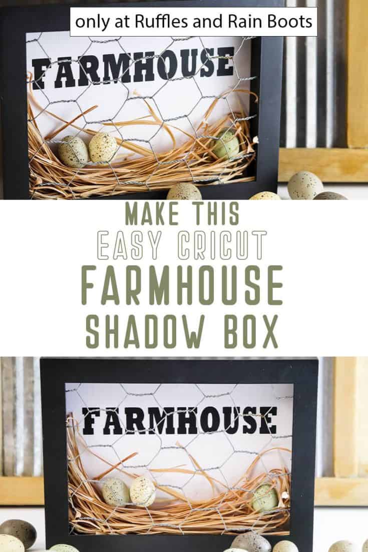 Make This Easy Farmhouse Shadow Box Cricut Craft