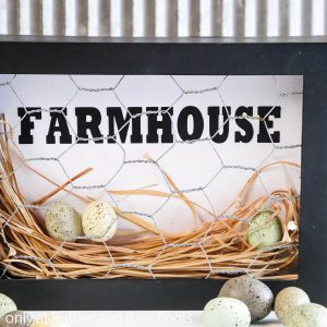 Make This Easy Farmhouse Shadow Box Cricut Craft