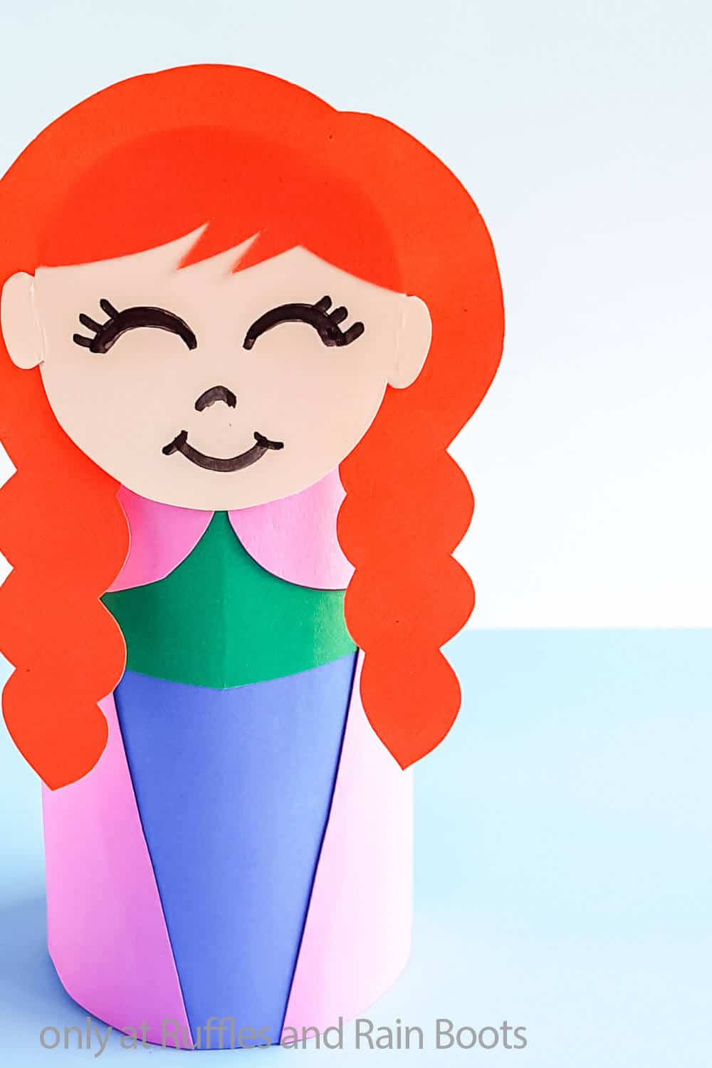 princess anna kids paper craft project