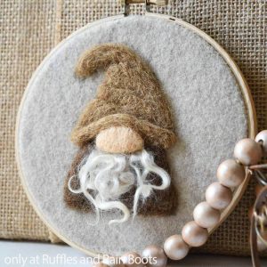 How to Make a 2D Needle Felting Gnome Wool Painting!