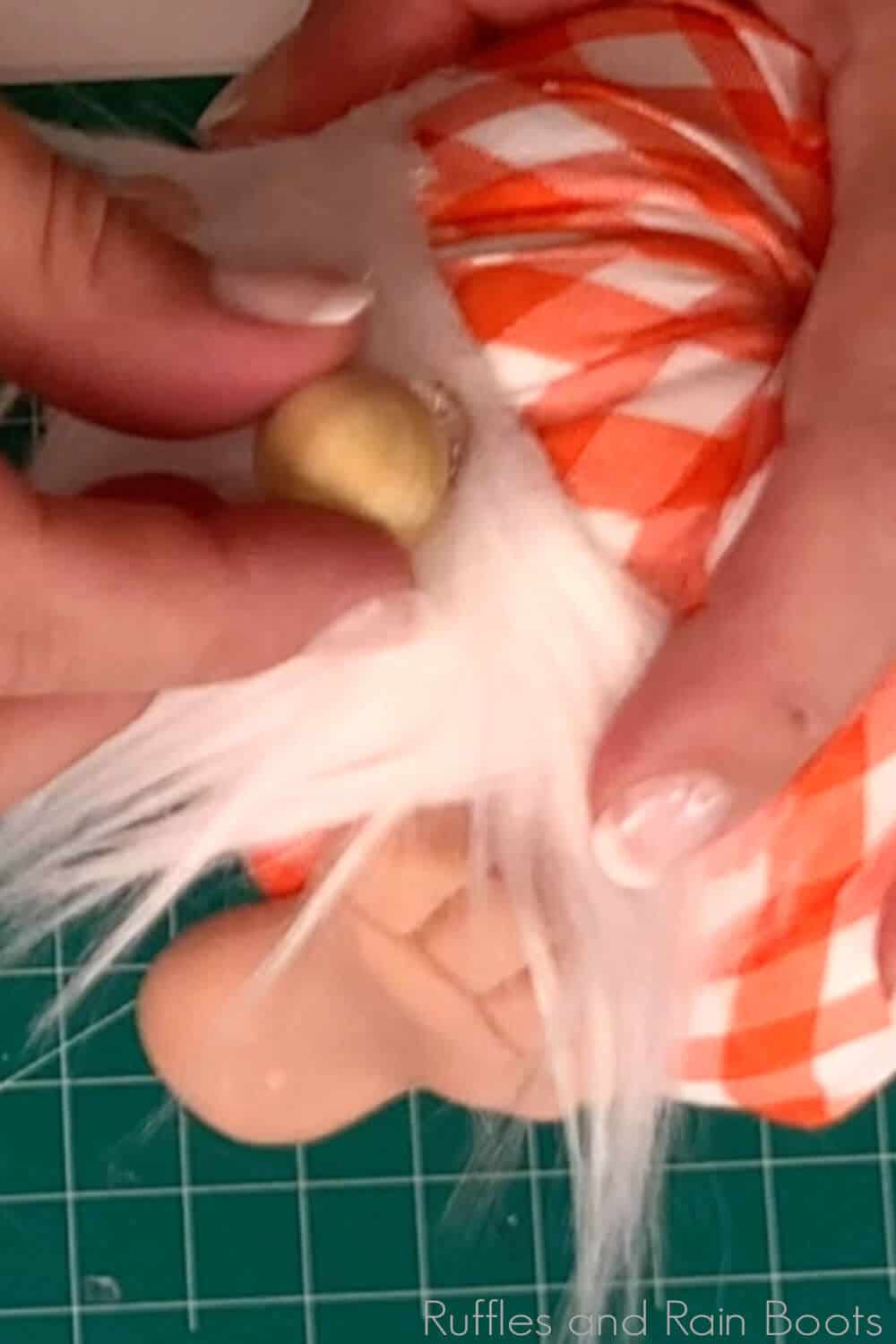 how to make a gnome nose for a gnome with pumpkin body and feet