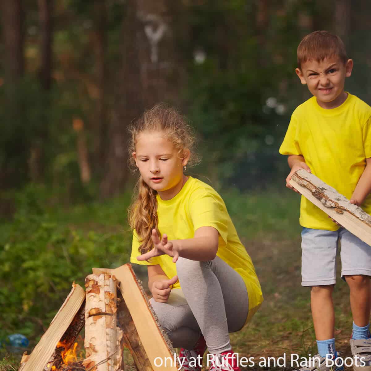 make camping chores fun for kids