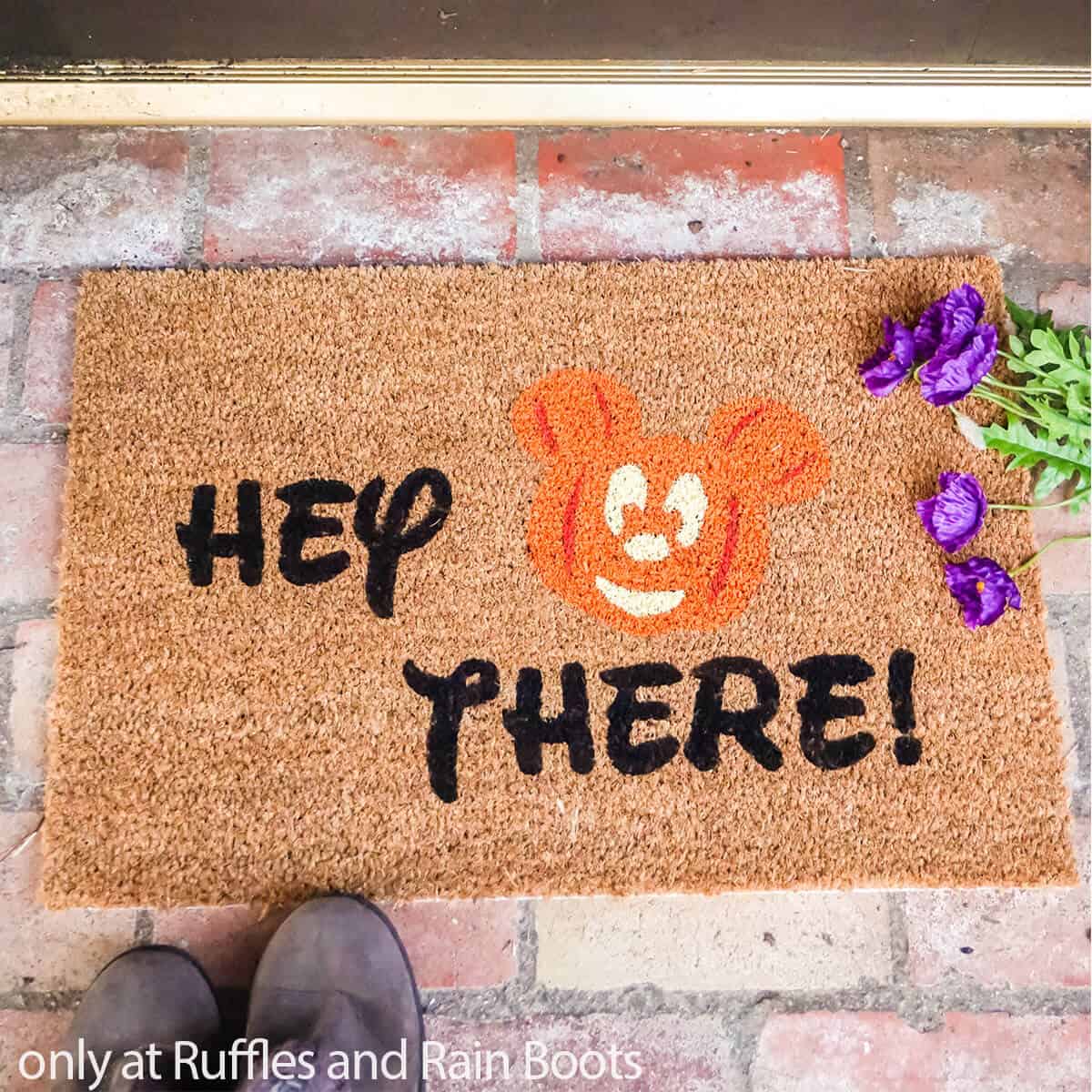 mickey halloween doormat cricut craft