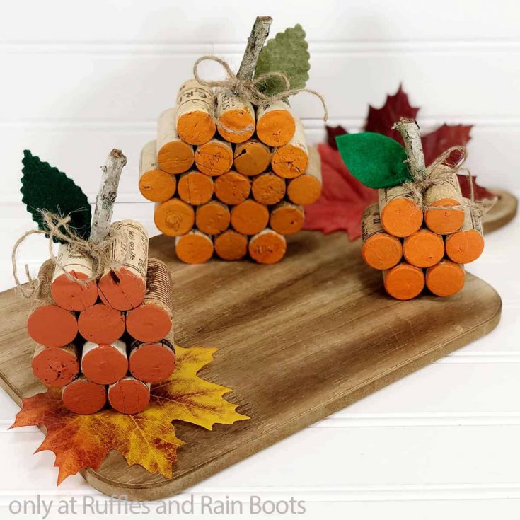 DIY Cork Pumpkins are a Fun No-Carve Pumpkin Craft