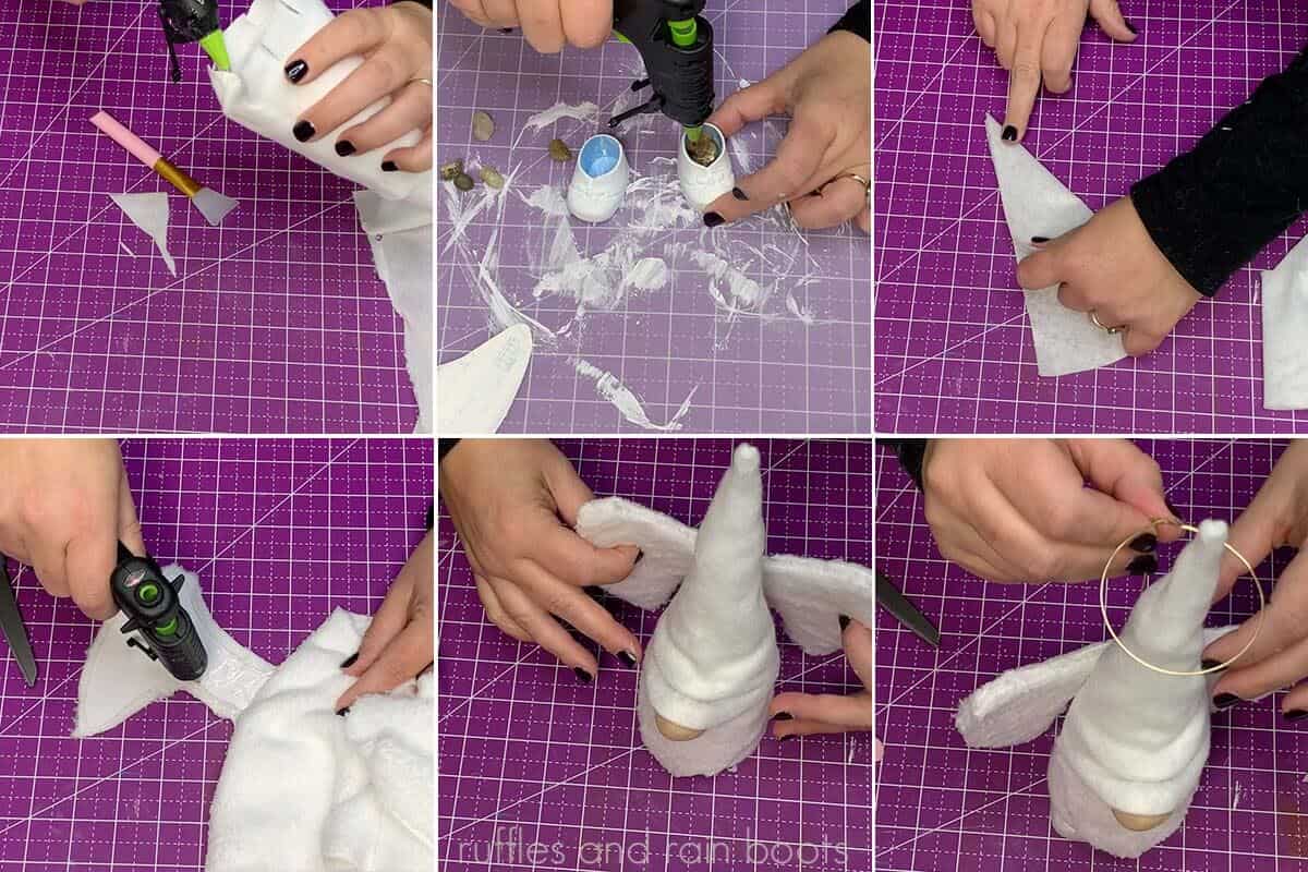 angel gnome pattern and process step by step instructions for making your own angel gnome